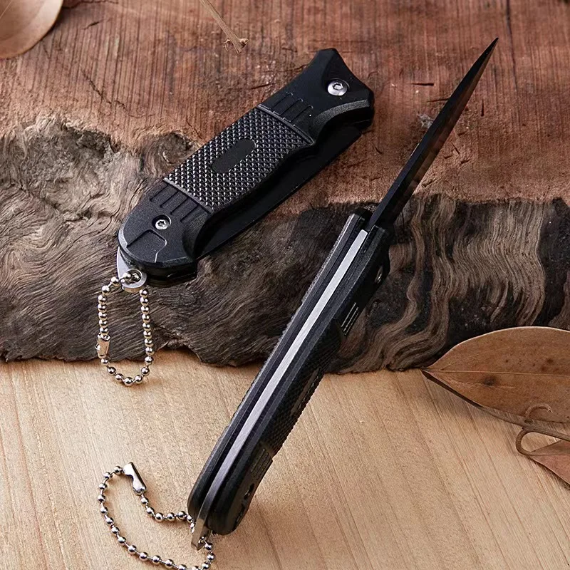 Coltello piccolo da esterno in acciaio inossidabile coltello pieghevole da sopravvivenza da campeggio coltello multifunzionale con chiave portatile ad alta durezza