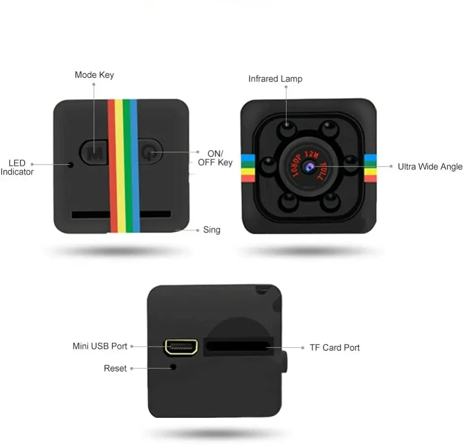 Duodton-家庭やオフィス用のミニHDポータブルセキュリティカメラ、小型乳母カメラ、ビデオ、音声、ミニdvレコーダー、屋内カバー