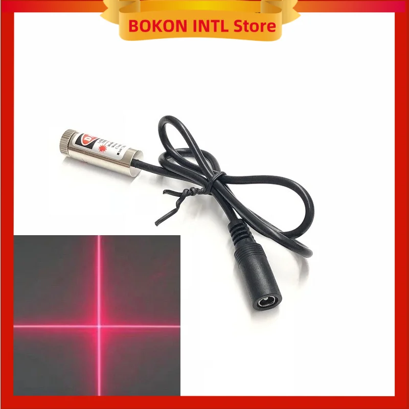 12mm 5mw 650nm DCコネクタレーザーモジュール 3V 5V 9V 12V ポジショニングレーザー スポットライト 調整可能フォーカス レッドドット クロスライン