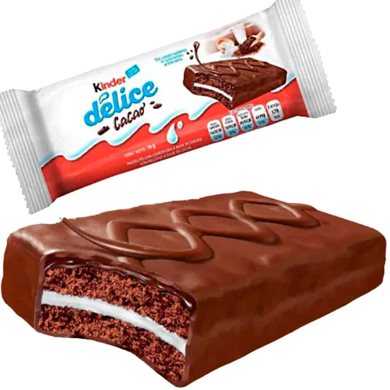Kinder Delice barra esponjoso cacao pack 20 unidades