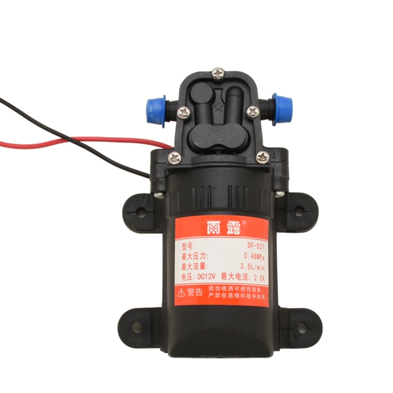 DC 12V 70PSI 3.5L Agricultural Electric Water Pump Black Micro High Pressure Diaphragm Water Sprayer Car Wash