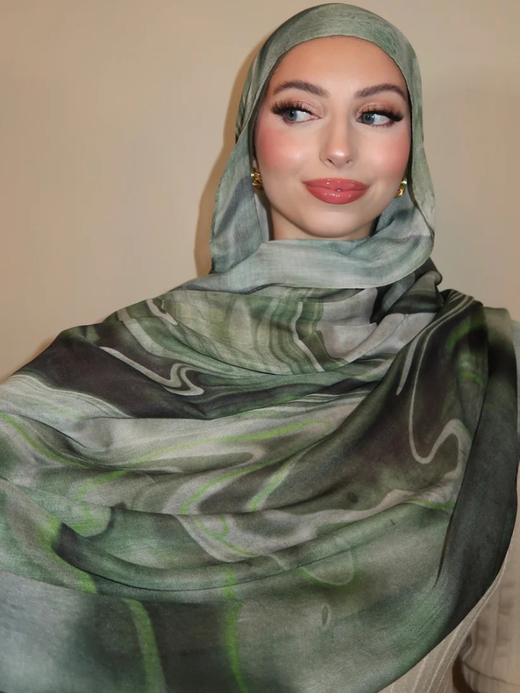 2025, Aquarell-Blumen-Viskose-Hijab-Schal, atmungsaktiv, weich, lang, modische Schals, Kopftuch, Paisley-Druck, muslimische Hijabs für Frauen