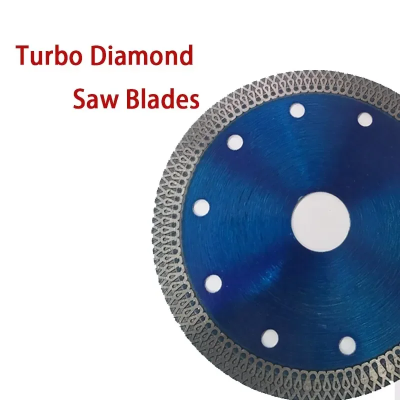 Hoja de sierra de diamante Turbo de 105MM/115MM/125MM, disco de corte de mármol y granito, amoladora angular de 3 tamaños para azulejos de porcelana y cerámica