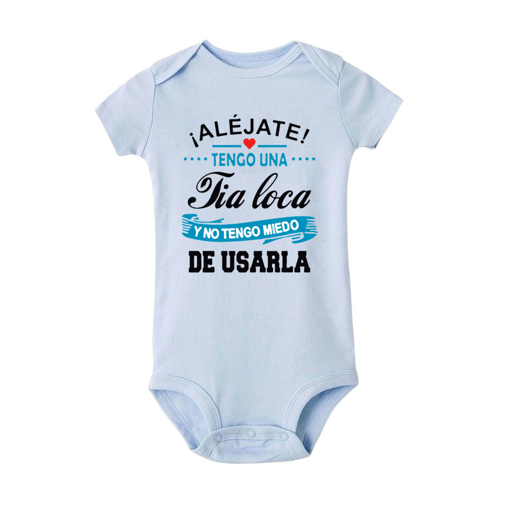 Blijf Weg Ik Heb Een Gekke Tante Ik Ben Niet Bang Om Haar Baby Romper Grappige Baby Bodysuit Pasgeboren Jumpsuit Met Korte Mouwen Te Gebruiken