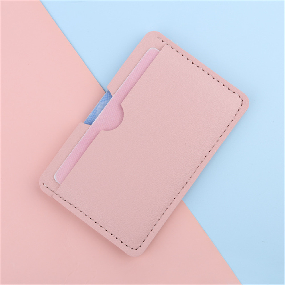 6 Kleur Mini Pu Lederen Id Kaarthouder Portemonnee Vrouwen Mannen Visitekaartje Cover Bank Credit Card Box 3 card Slot Slanke Card Case