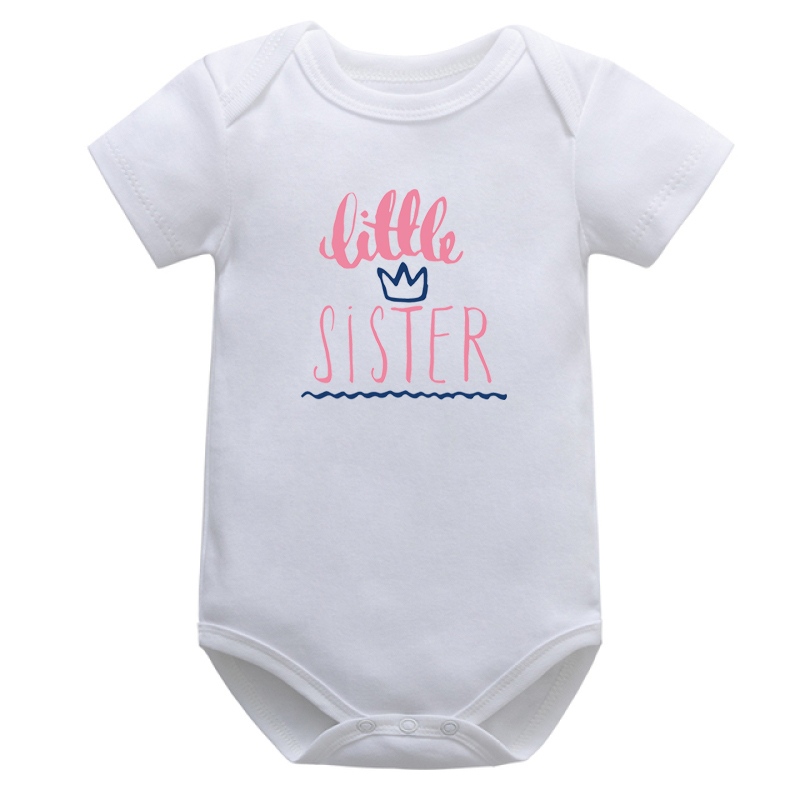 Neonati maschi Pagliaccetto in cotone a maniche corte con stampa di lettere Amo mamma e papà Tuta Abbigliamento infantile Costume neonato Vestiti per bambini