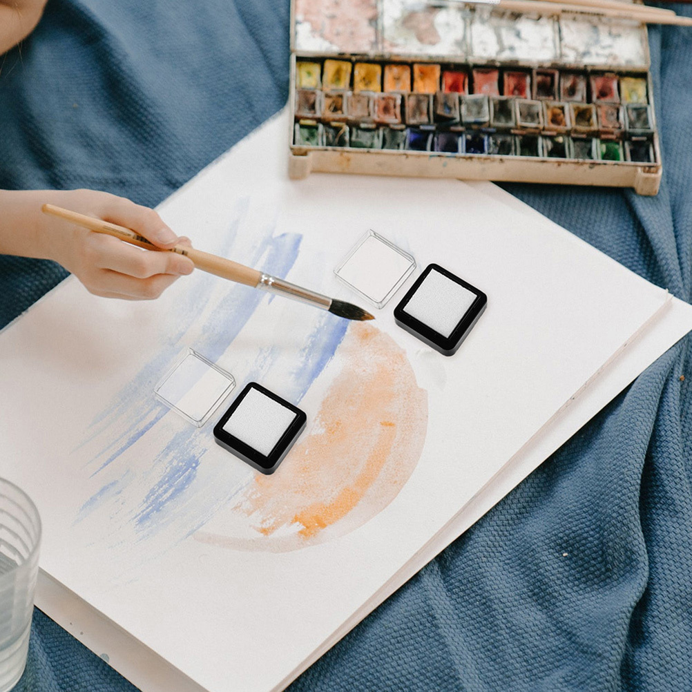 20 шт., пустая чернильная подушечка для рукоделия, чернильная подушечка для скрапбукинга, отпечатков пальцев, подушечка для штампов, многофункциональные многоразовые чернильные подушечки для офиса