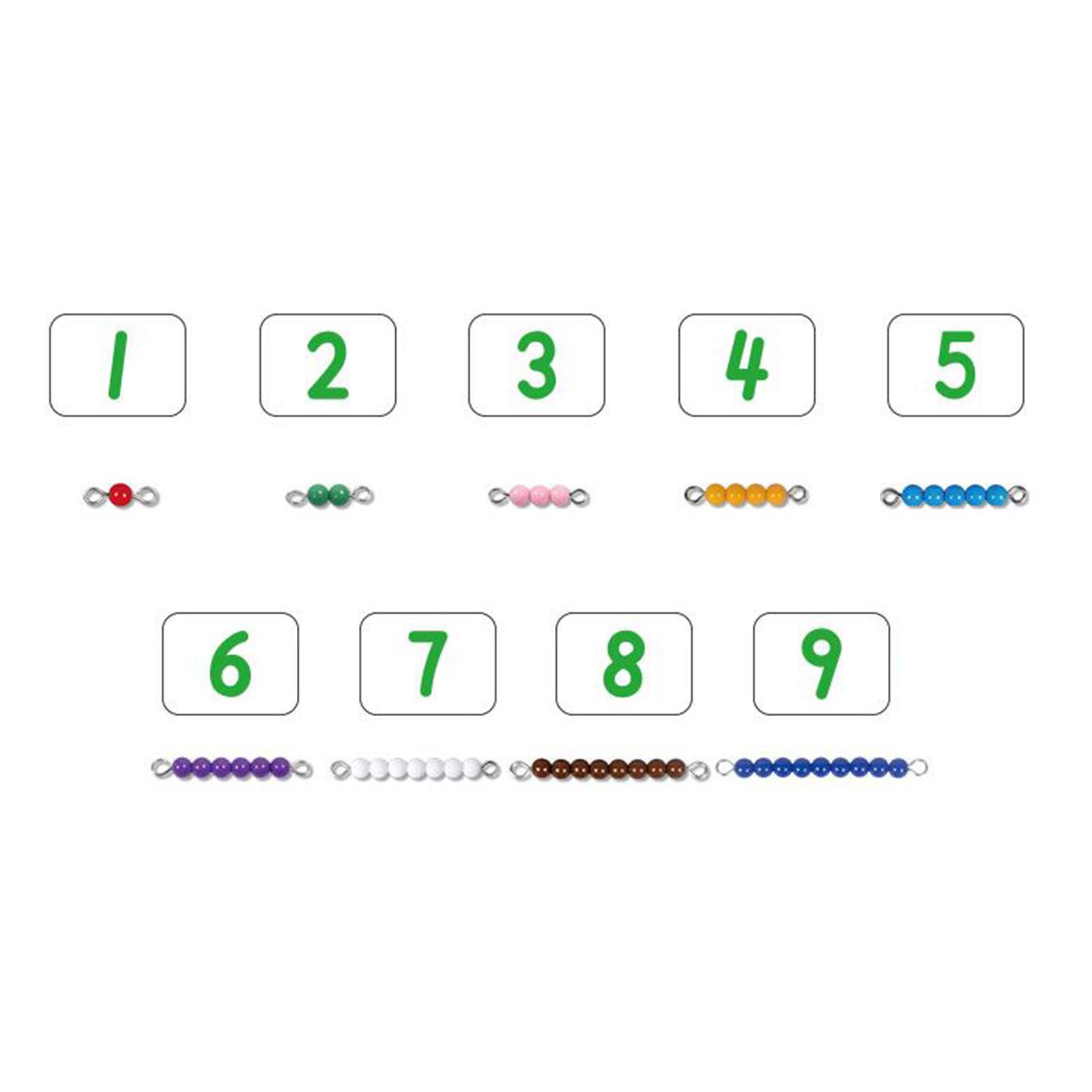 Montessori Checker Board Perline Matematica Sussidio didattico Conteggio dei numeri Giocattolo per l'apprendimento in età prescolare per ragazzi Ragazze Bambini Bambini