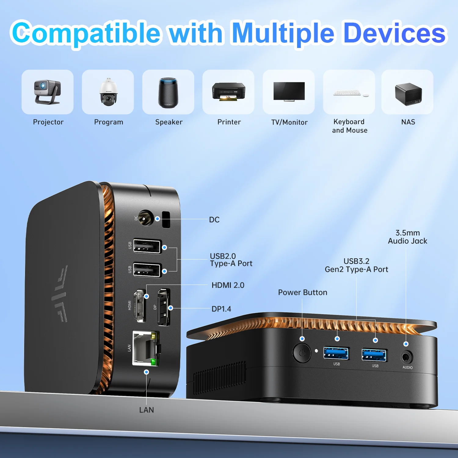 KAMRUI Essenx E1 Mini PC Windows 11pro 12th N97 Mini Computer(Beat N150,up to 3.6GHz) 16GB RAM 512GB SSD Desktop PC Support 4K
