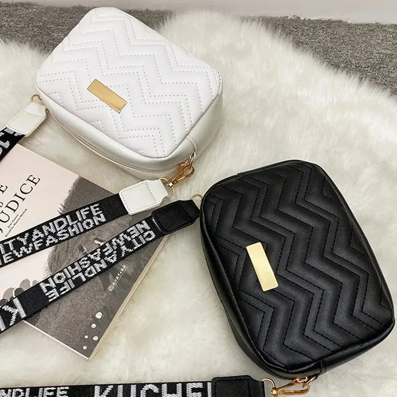 1 pz borse a tracolla moda tinta unita PU donna mini borsa a tracolla portatile impermeabile da donna