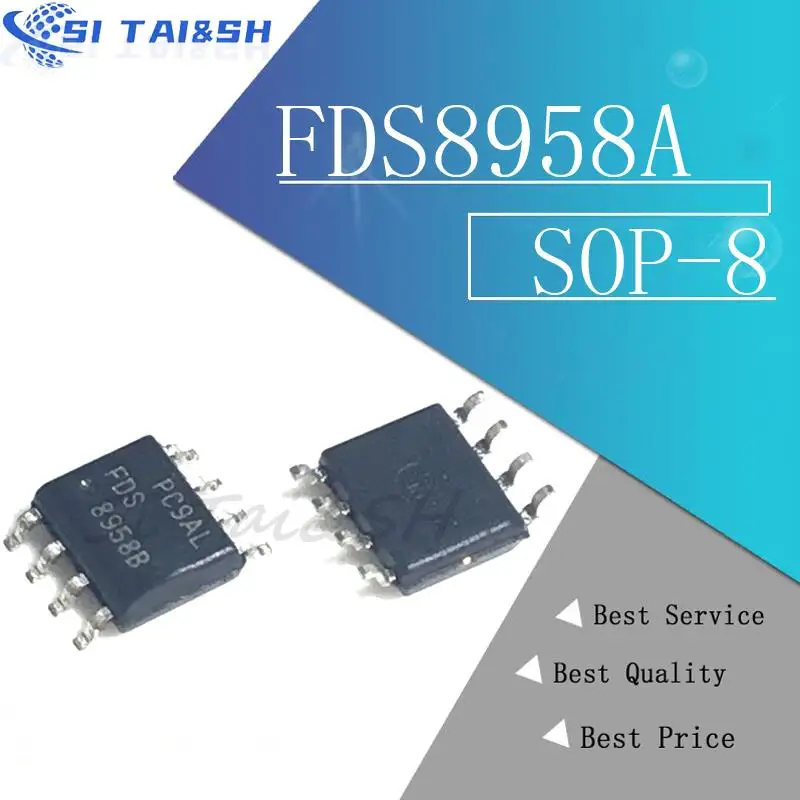 10PCS FDS8958A FDS8958 8958A MOSFET SO8 COMP N-P-CH T/R neue original Daten system