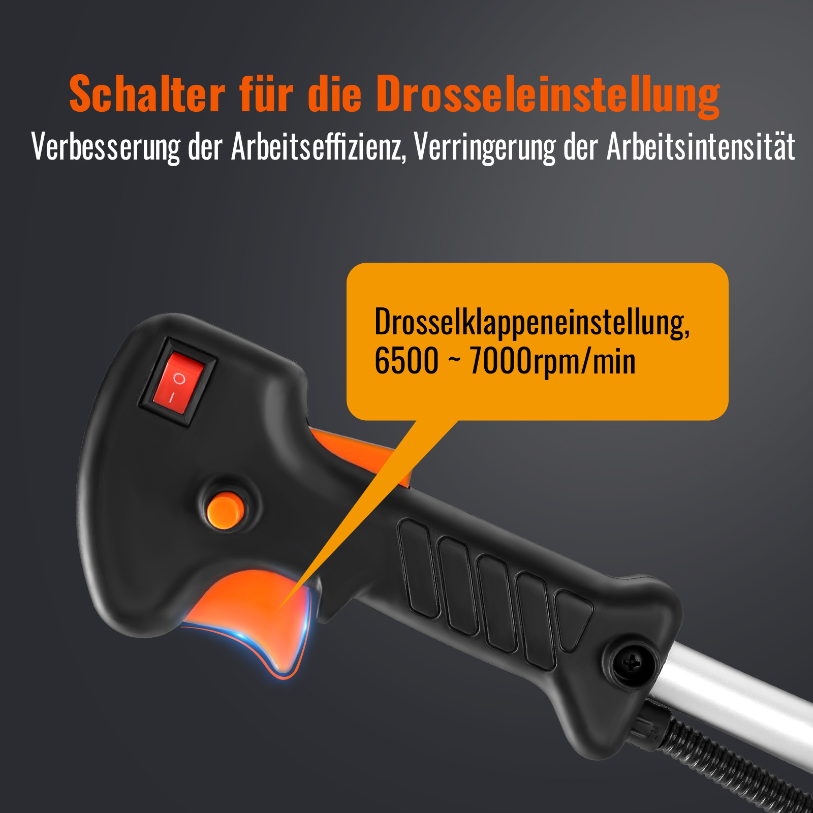 CONENTOOL 52cc 2in1 Decespugliatore a benzina Tagliaerba Potente decespugliatore da giardino Motore a 2 tempi Weed Eater Strumento con lama e linea