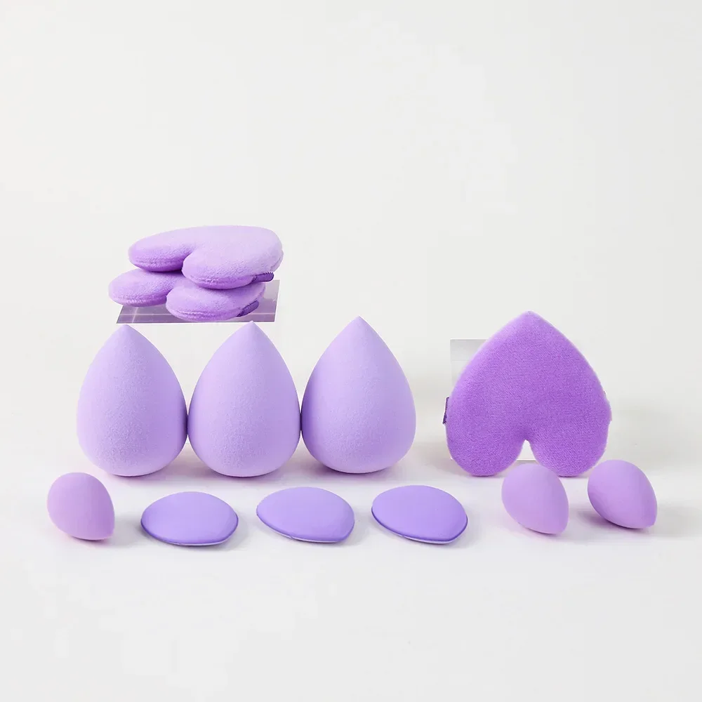 12pc Makeup Sponge Blender Beauty Egg Set Foundation Sponges Liquid Cream Cosmetic Puff Women Make Up Accessories Cosmetics Tool