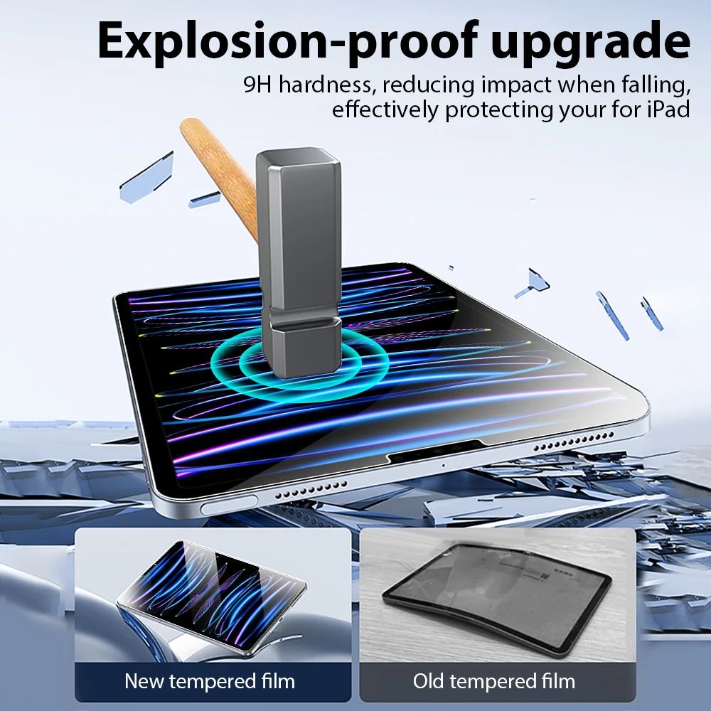 Закаленное стекло для iPad Air 13 11 5 4 3 M3 M2 Pro 13 11 M4 A16 11 2025 12.9 Защитная пленка для экрана 10 9 10-го 9-го поколения Mini 7 6