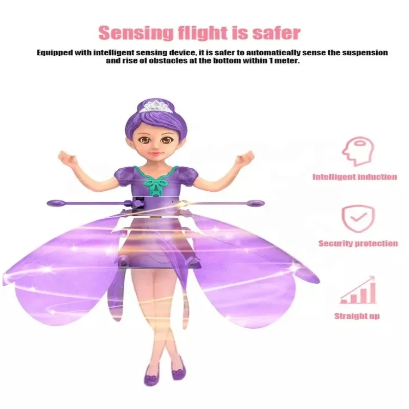 Vliegende pop Dansende simulatie Helikopter Gebaar Inductiemachine Roterend vliegend speelgoed Lichtgevend kinderspeelgoedcadeau