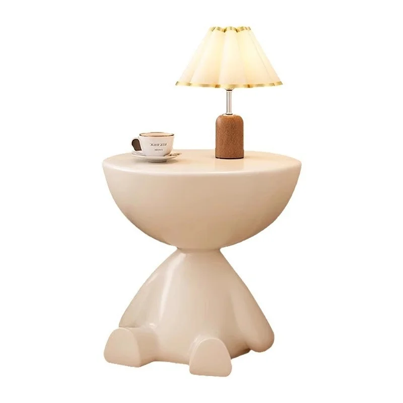 Light Luxury Cartoon Sofa Edge Table Creative Flat Head Coffee Table Small Household Plastic Coffee Table Furniture Side Table