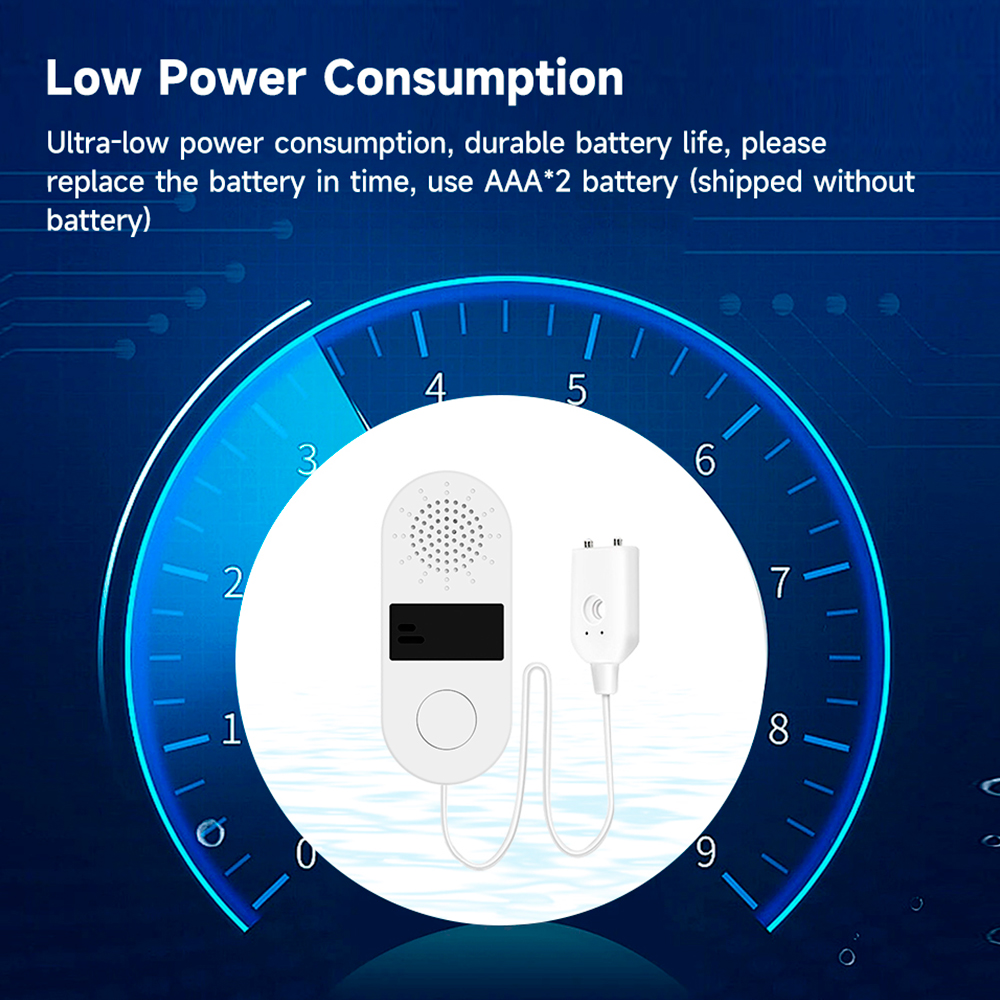 Detector de fugas de agua con alarma de sonido y luz, Sensor de alarma de agua para el hogar inteligente, protección de seguridad, 130dB, nuevo