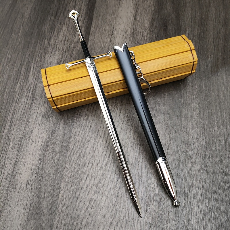 22cm baggins katana anel aragorn espada metal ninja faca medieval glamdring narthil espada real japonês katana samurai sabre