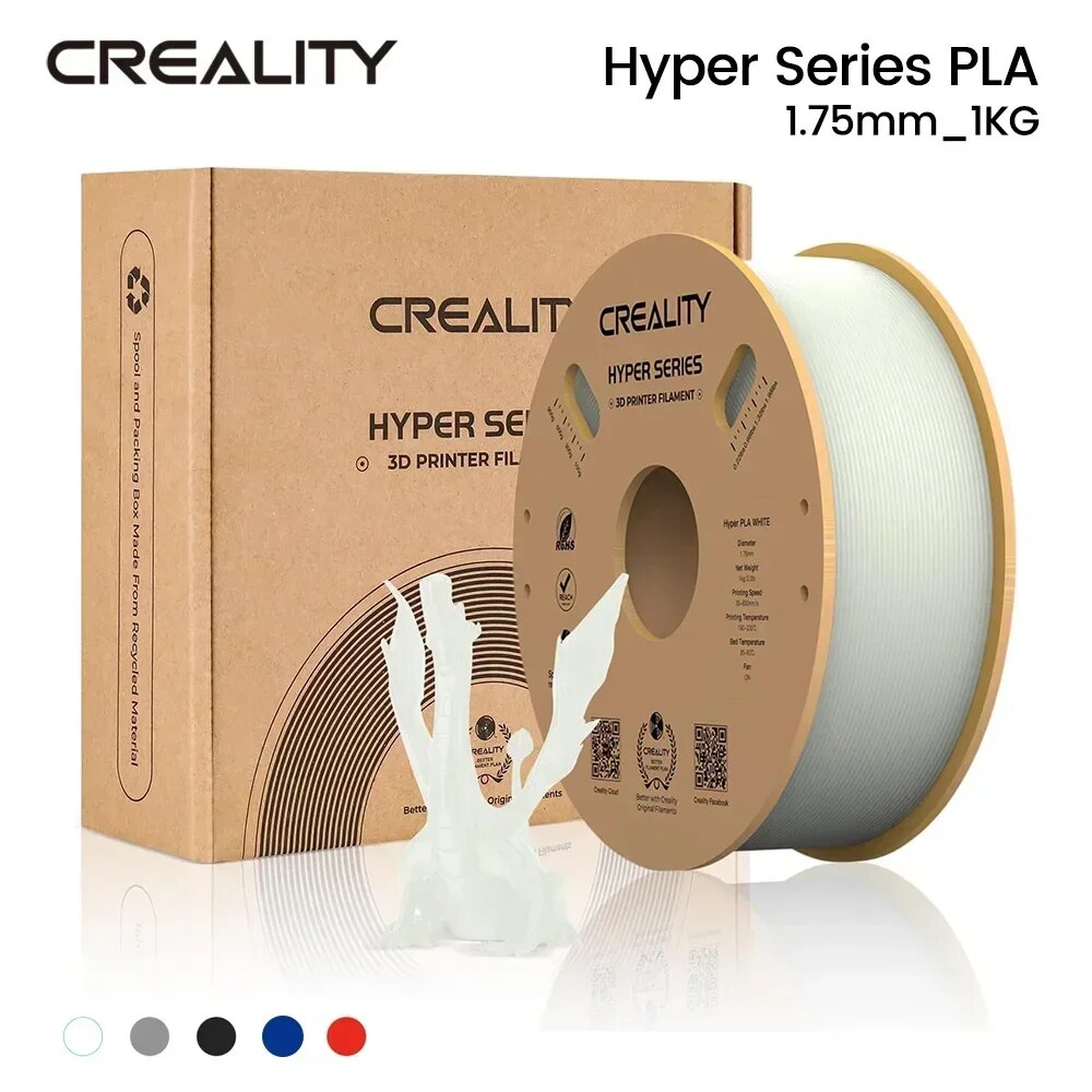Filament PLA CREALITY Hyper Series 1,75 mm, meilleure fluidité, refroidissement plus rapide, haute précision pour imprimantes FDM