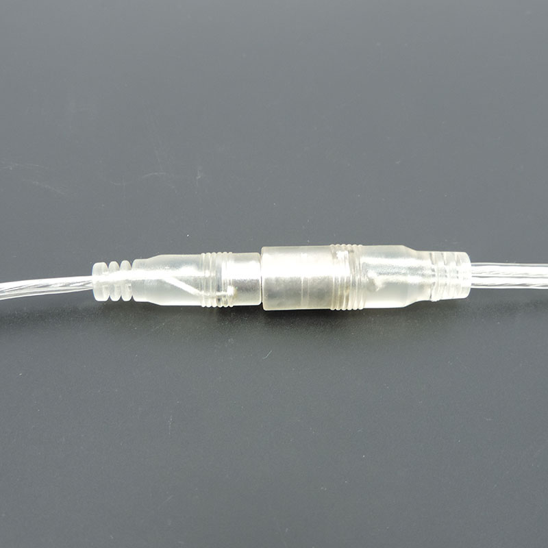 5pcs 20AWG 5A Transparent Wiee DC Female Male Power Adapter Pigtail Cable 12V Jack Extension Cord 0.2m