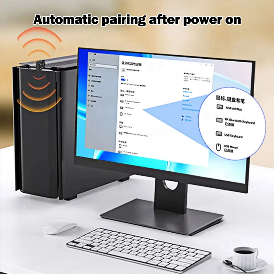 Bluetooth Adapter for PC USB Bluetooth 5.4/5.3/5.1/5.0 Adapter for Speaker Mouse Keyboard Wireless Dongle Transmitter Receiver