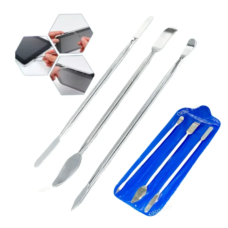 Herramientas de reparación de 3 uds., palanca de apertura de teléfono inteligente, Kit de herramientas de mano, hoja de Metal, Spudger, herramientas de desmontaje para APPLE, tableta, PC, teléfono móvil