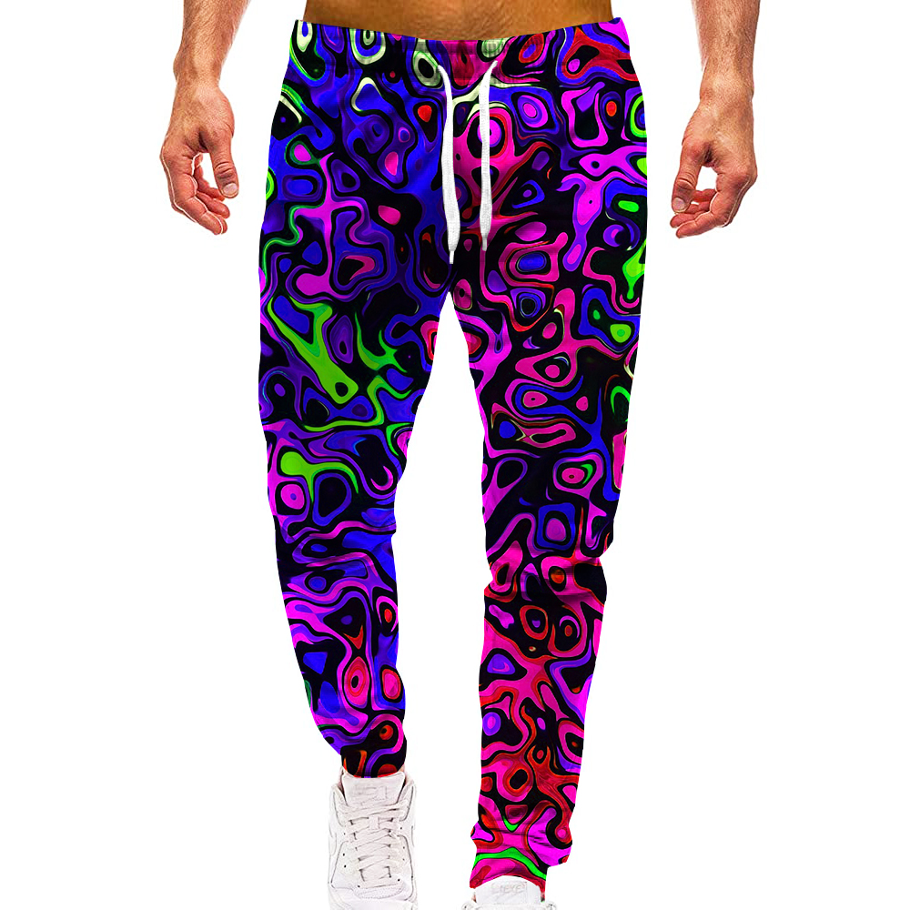 3d arco-íris moda calças casuais dos homens esporte impressão camo joggers homem calças vintage moletom hiphop fitness roupas tamanho grande