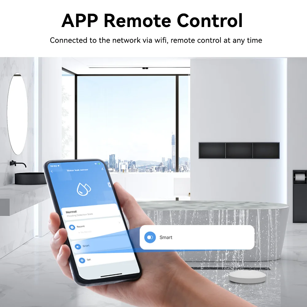 Датчик утечки воды MEIAN ZigBee, 4 шт., беспроводной детектор утечки воды ZigBee 3,0, мониторинг утечки воды, умный дом, сигнализация безопасности, без батареи