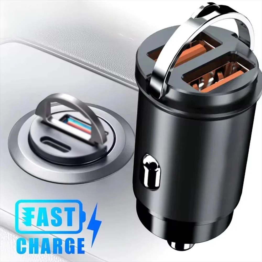 100W/200W QC3.0 PD Mini Auto Ladegerät 12-24V Feuerzeug Schnelle Lade Auto USB Typ C Ladegerät für Xiaomi Samsung Huawei iPhone Power