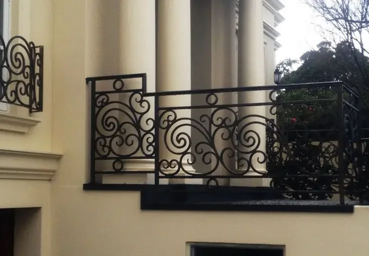 wholesale factory Wrought Iron Balcony Balustrade  Iron Balcony Rail  Wrought Iron Balcony