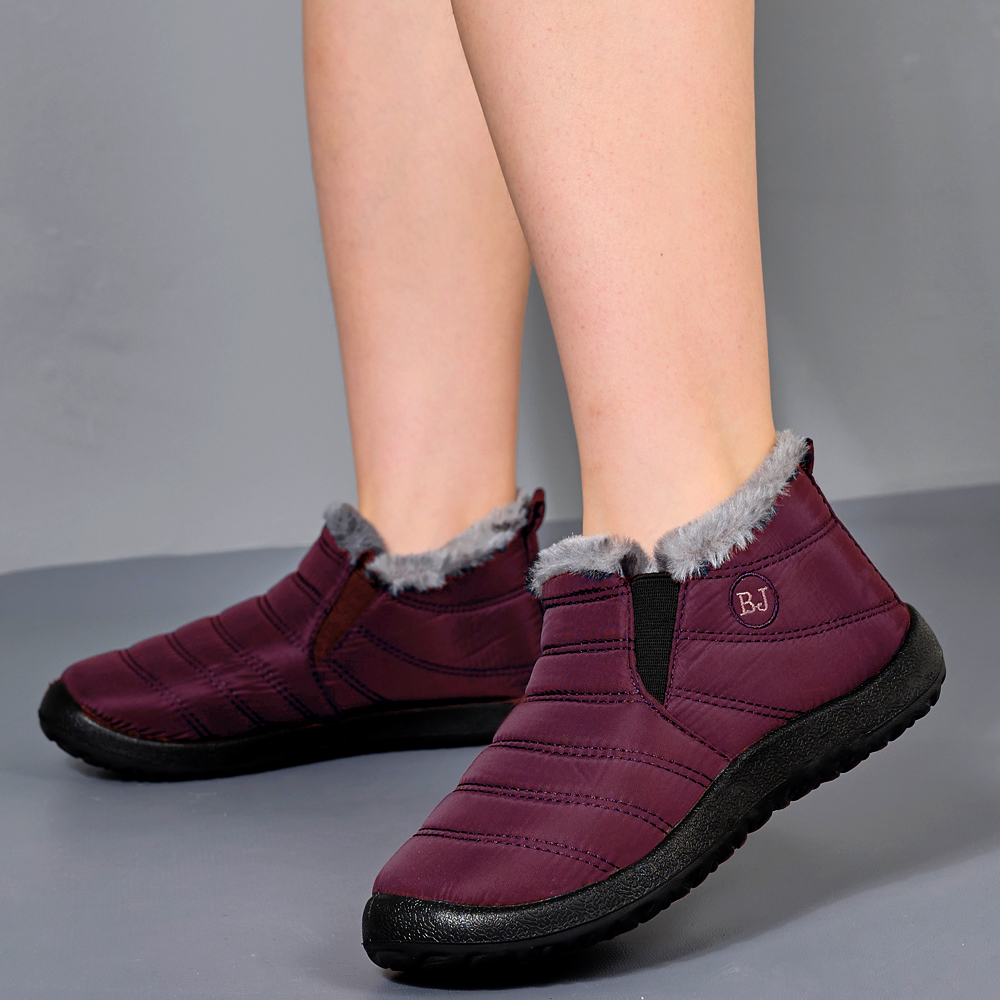 Winter Dames Laarzen Waterdichte Snowboots Plus Size Casual Platte Enkellaarsjes Antislip Warm Bont Dames Schoenen Pluche