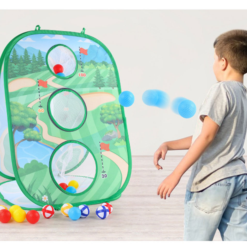 Kids 'Golf Chipping Game Mat Set, Dart Target, Clube de golfe, Sticky Ball, Golf Hitting Training, Jogo ao ar livre