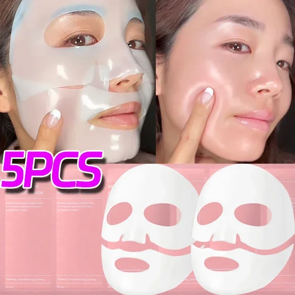 Bio Collagen Moisturizing Mask Deep Hydrating Absorbable Overnight Mask Brighten Firming Shrink Pore Smooth Skin Care Face Mask