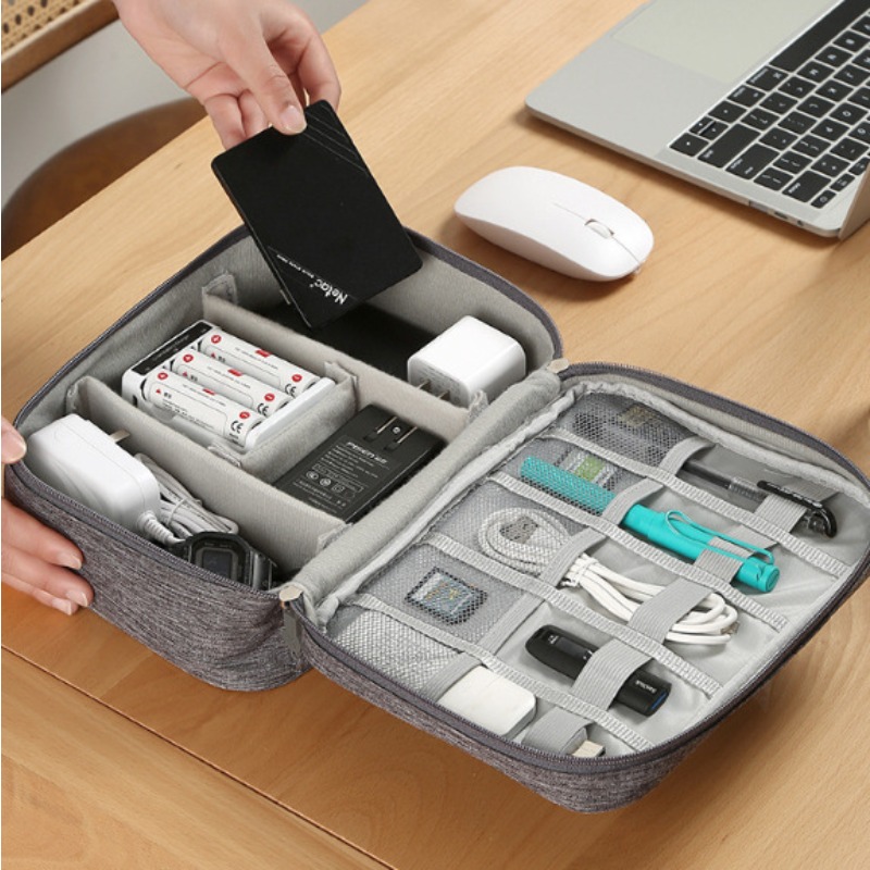 Kabelopbergtas Waterdichte digitale elektronische organizer Draagbare USB-datalijn Oplader Stekker Opbergtas Reiskabelorganizer