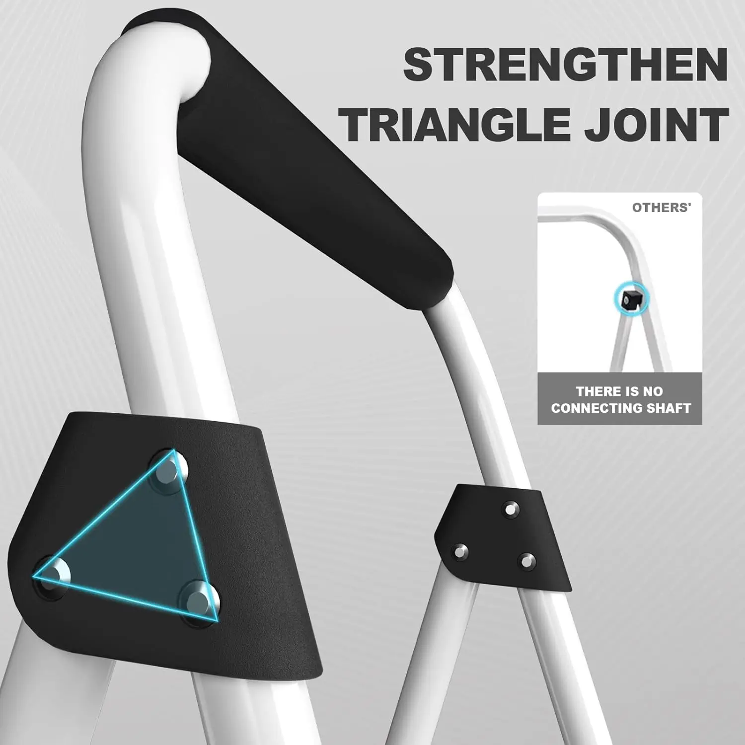 HBTower Escalera Plegable Escalera 3 Peldaños Taburete Cocina con Pedal Ancho Antideslizante, Agarre