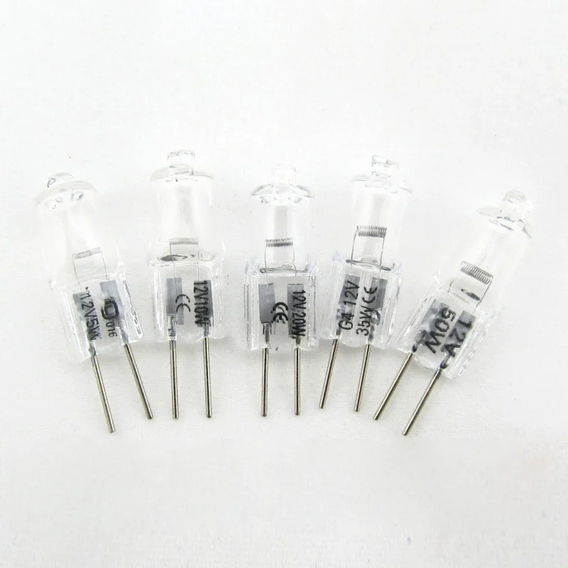 10x галогенная лампа G4 12 В 5 Вт 10 Вт 20 Вт 35 Вт 50 Вт G4 Галогенные лампы Globe Lot JC Bi-Pin Светодиодная лампа Теплый белый Замена светодиодной лампы