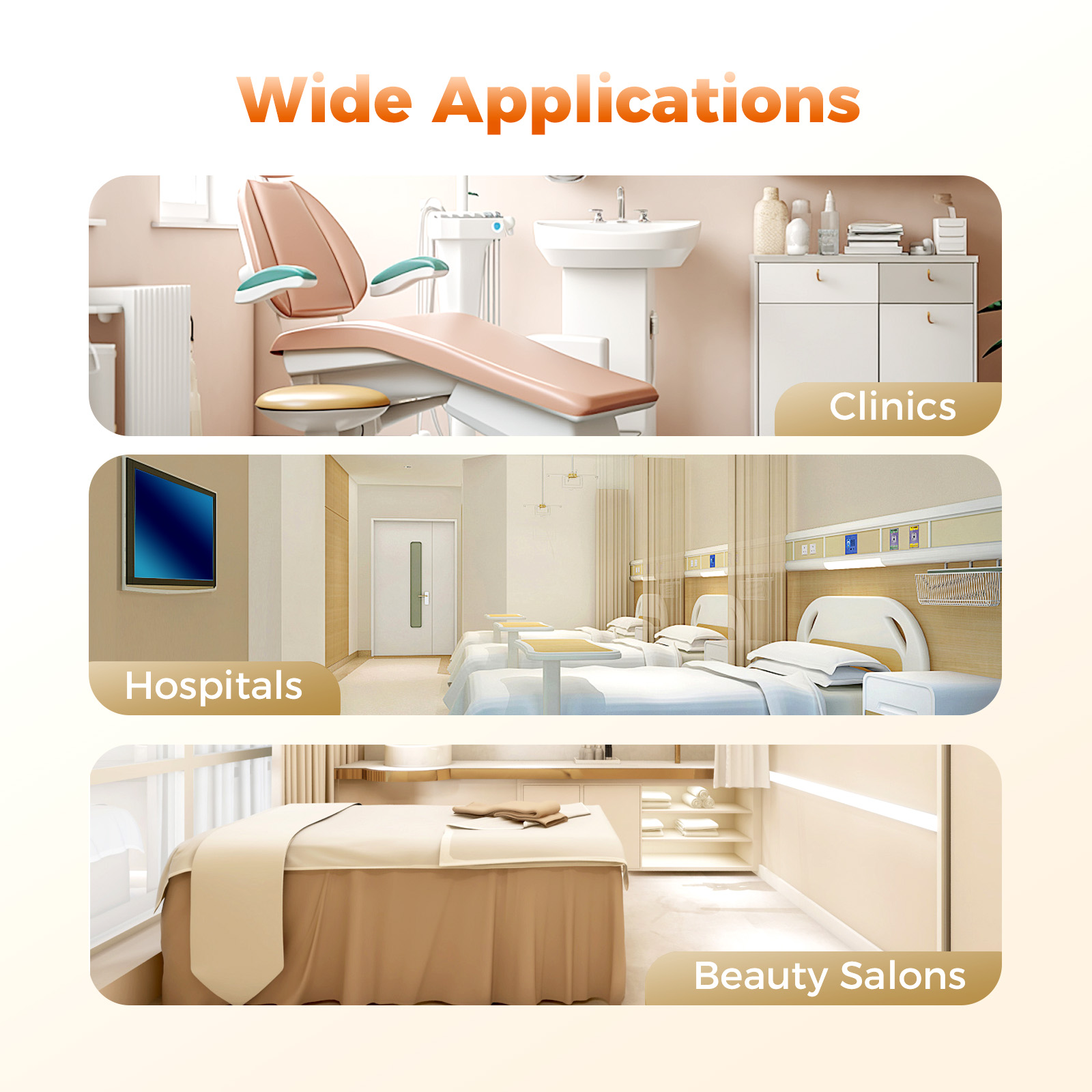 Weißer 110 V-220 V Multifunktions-Laborwagen, 3-stufiger Rollwagen mit Steckdosen, Instrumententablett, rollender Klinikwagen