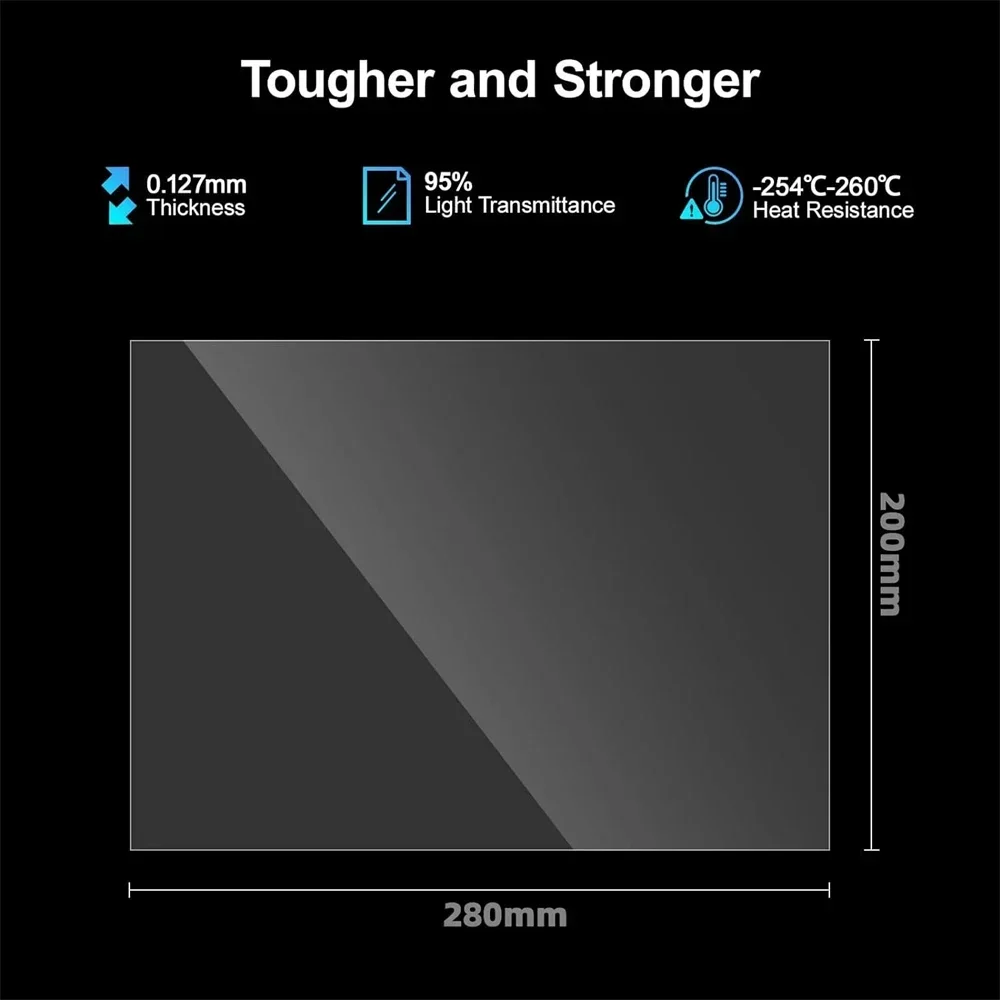 ฟิล์ม NFEP 10.1 นิ้ว 280x200x0.127 มม. PFA สำหรับ ELEGOO Saturn 4 Ultra Saturn 3 Ultra Saturn 2 LCD อะไหล่ อุปกรณ์เสริม