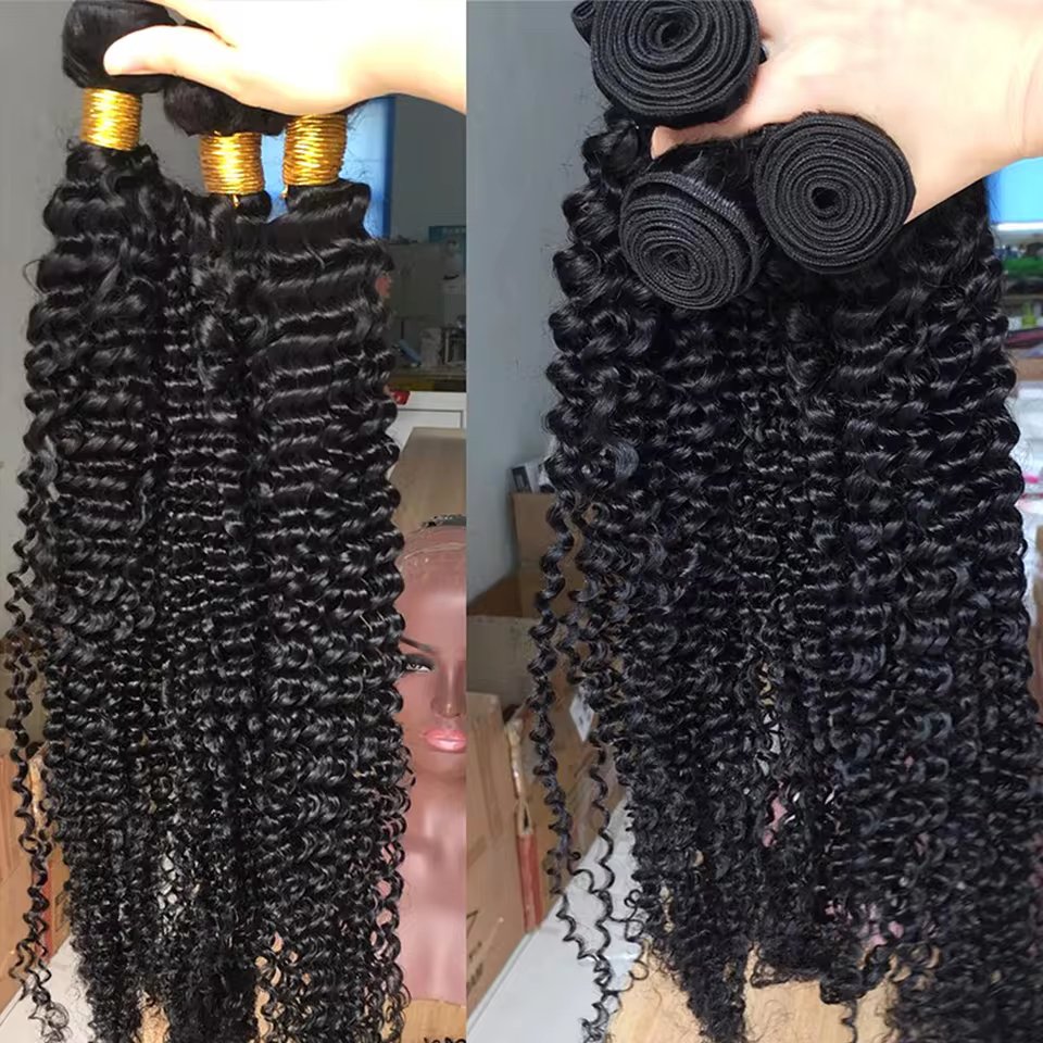 Peruvian Deep Wave 100% มนุษย์ผมสานหลวม Deep Wave Kinky Curly Bundle Deal ดิบ Virgin Human Hair Extensions 12A