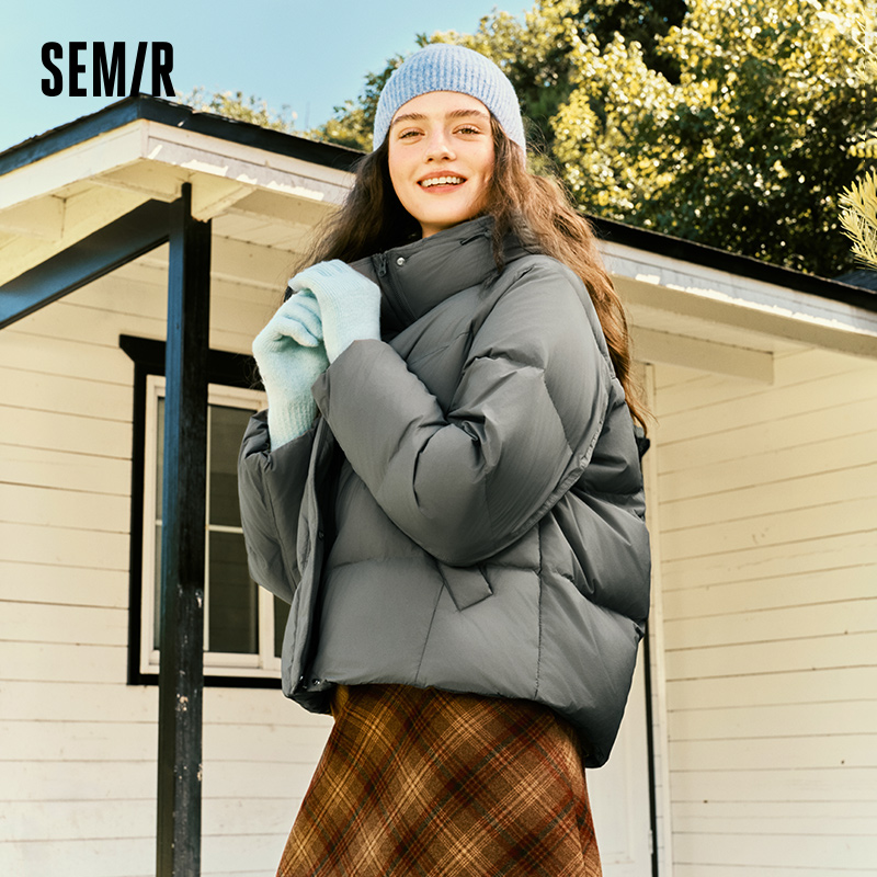 Semir Donsjack Vrouwen Winter 90% Down Fill Losse Raglanmouwen Getextureerde 2025 Nieuwe Bovenkleding Dameskleding