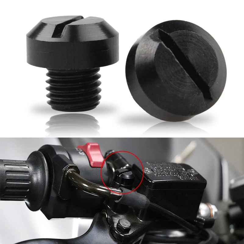 2 ชิ้น M10 Anti - Rust รถจักรยานยนต์ CNC อลูมิเนียมด้านหลังดูกระจกปลั๊กสกรูกระจกมองหลังผู้ถืออุปกรณ์เสริมรถจักรยานยนต์