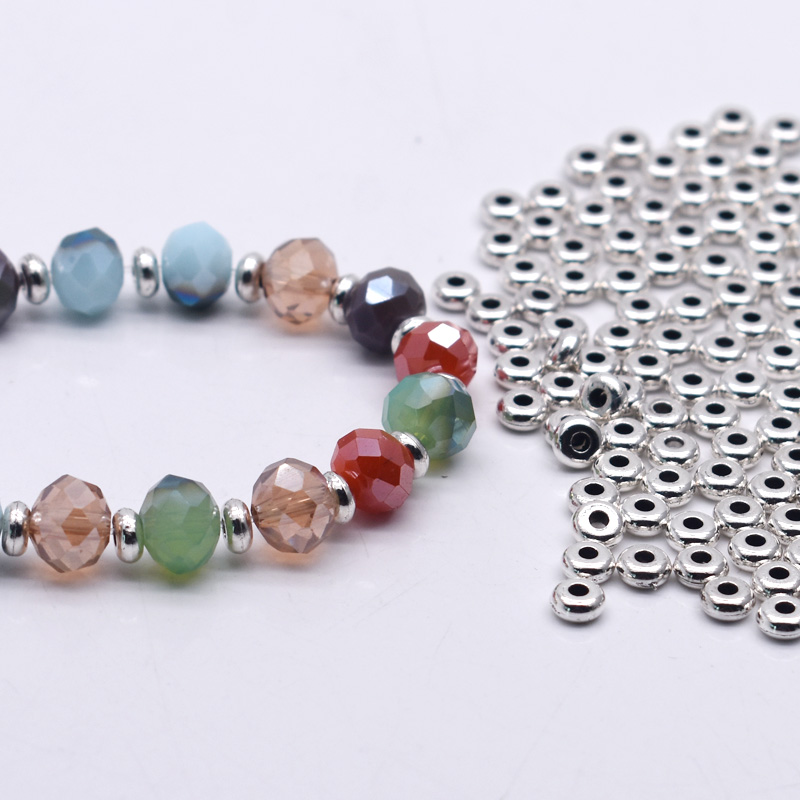 20/50 teile/los Spacer Perlen Charms Antike Silber Farbe Große Loch Europäischen Geistige Perlen Schmuck Machen Armbänder DIY Zubehör
