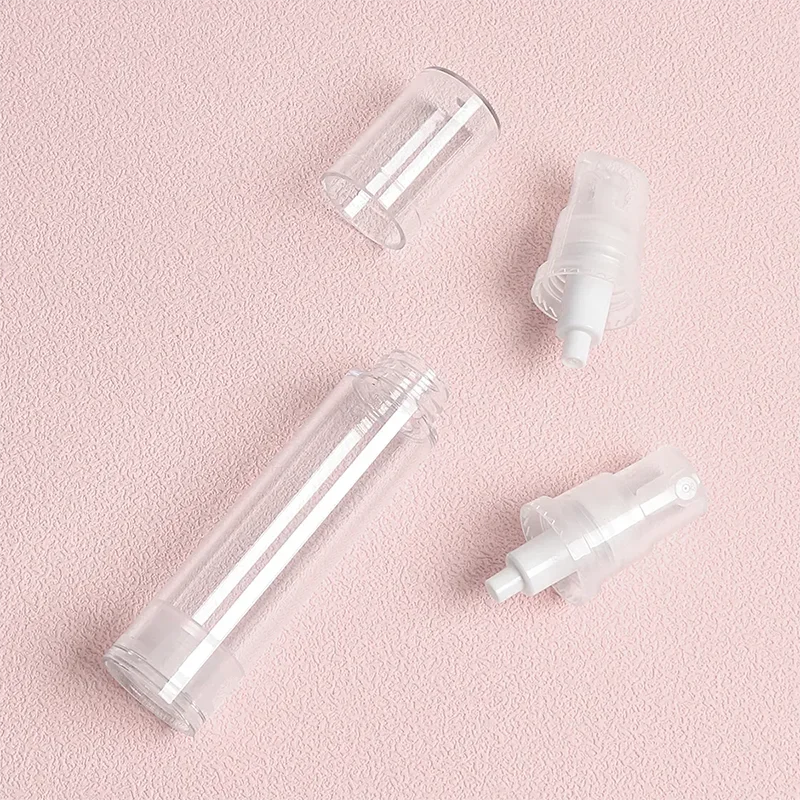 1 Set 5-15ML Trasparente Vuoto Riutilizzabile Pompa per vuoto Airless Crema Lozione e Spray Bottiglia portatile Set Confezione campione per articoli da toeletta