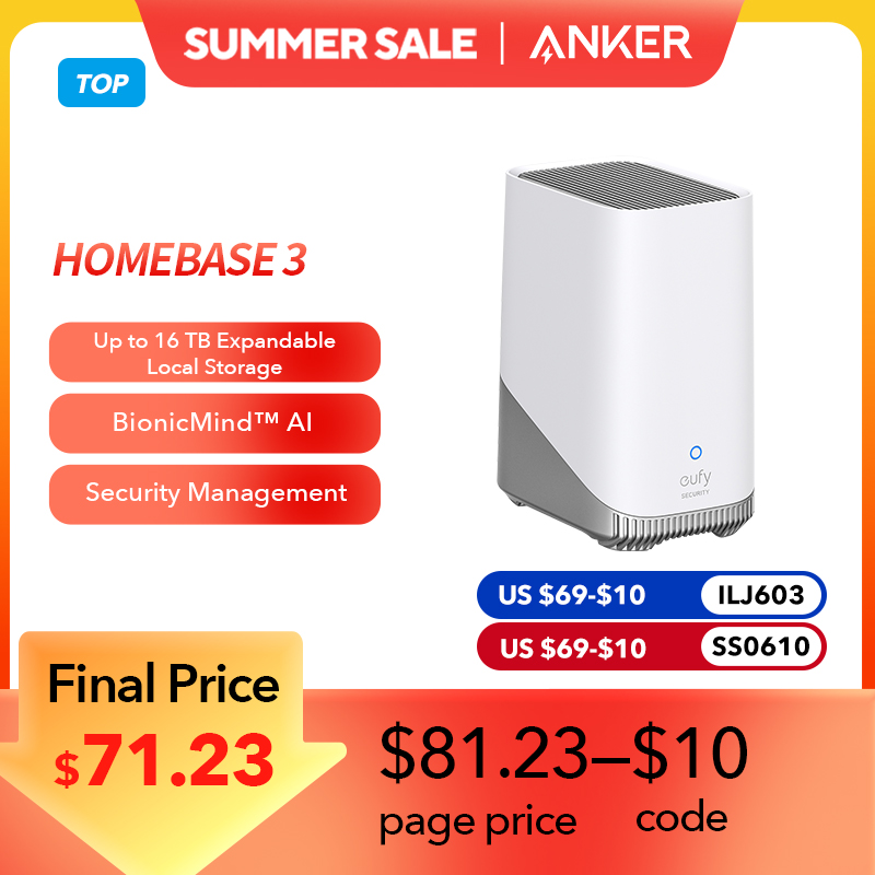 eufy Security S380 HomeBase 3 Edge Security Center Armazenamento expansível local de até 16 TB eufy Security Compatibilidade do produto