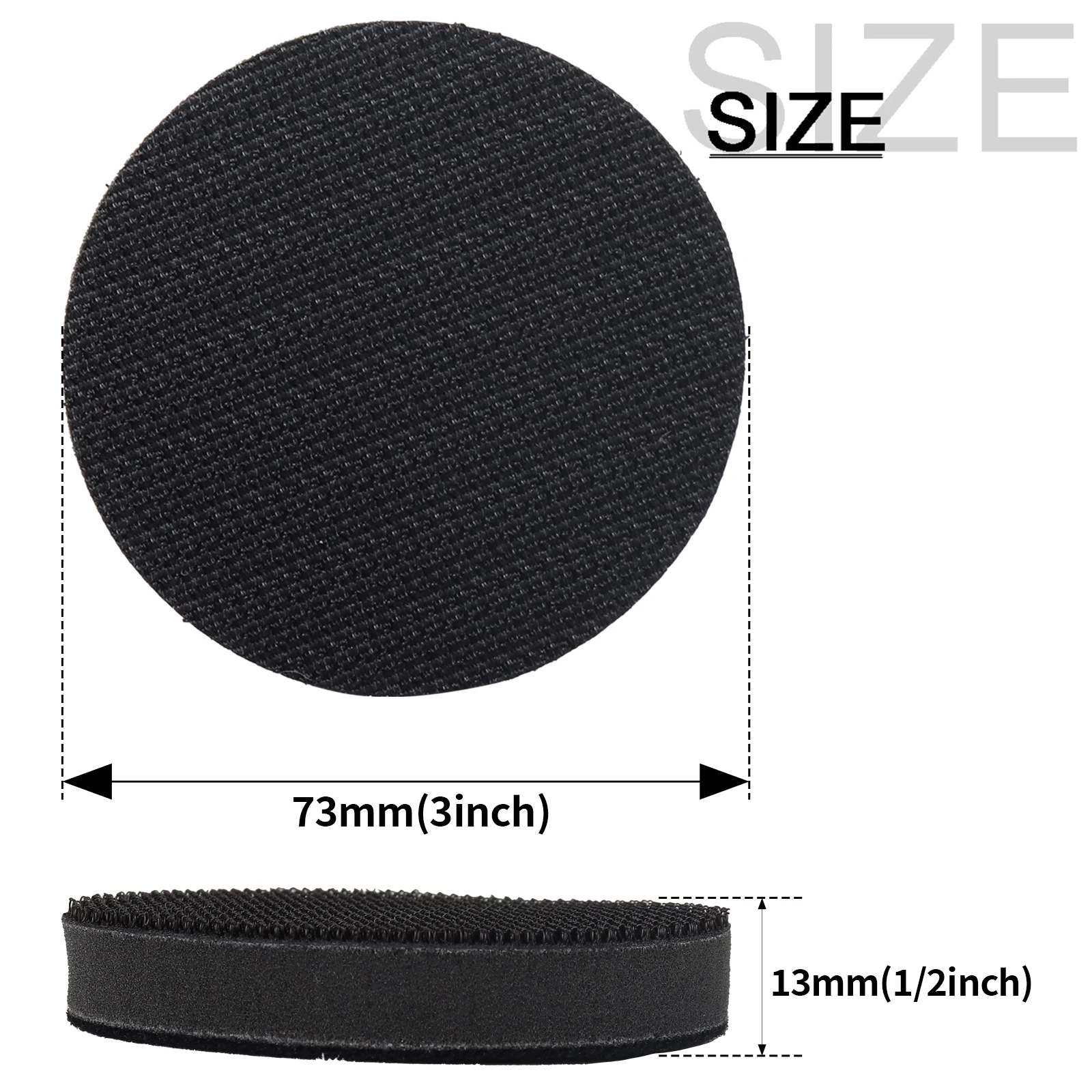 5pcs 2/3inch Soft Sponge Interface Pad Hook & Loop Sanding Pads Backing Plate For Sander Polishing Grinding Sanding Disc