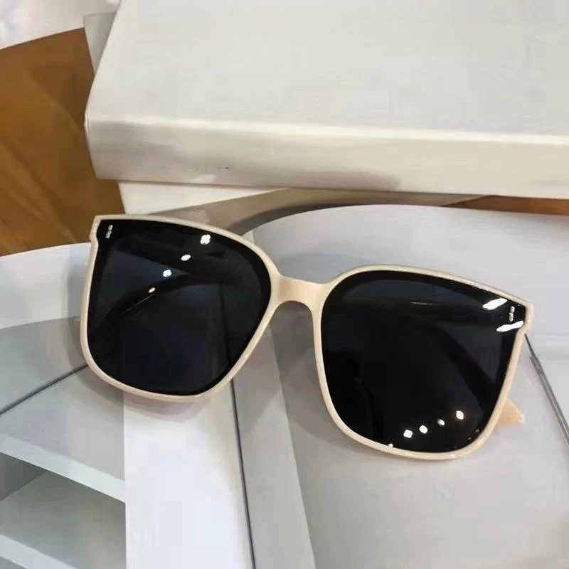 Moda personalidad coreana Ins tendencia marco cuadrado negro UV400 gafas de sol para gafas de sol de calle unisex