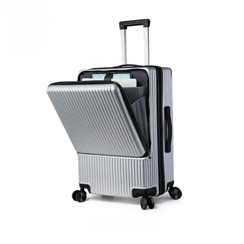 Koffer mit großem Fassungsvermögen, Passwortbox, Reißverschluss, Reisegepäck, Fronttaschen, modischer Business-Trolley, Koffer, Computer