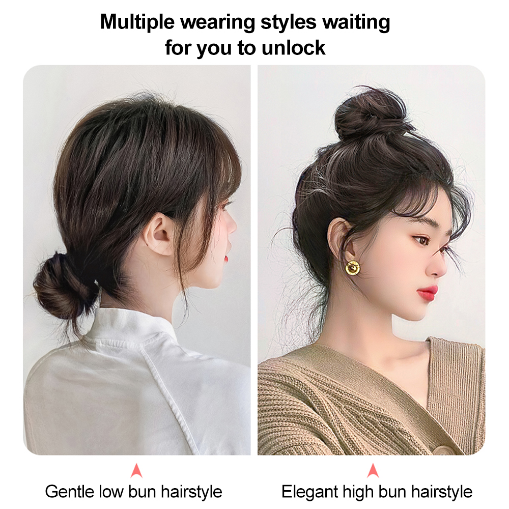 女性のためのエレガントなヘッドバンド,本物の人間の髪の毛,天然のパン,毎日の100%