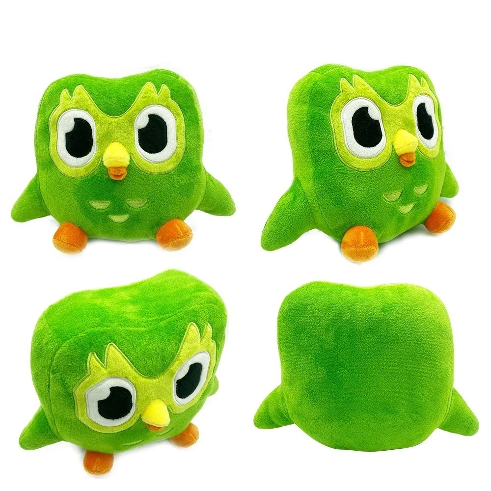Belle peluche Duo verte duo le hibou, jouet en peluche de dessin animé, Animal en peluche doux, poupées en peluche, cadeau d'anniversaire pour enfants