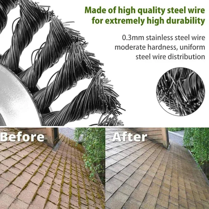 6/8inch neues Upgrade Stahldraht rad Bürstens cheibe Unkraut Bürsten kopf Garten Rasenmäher Universal Grass ch neider Kopfs ch neider Werkzeug